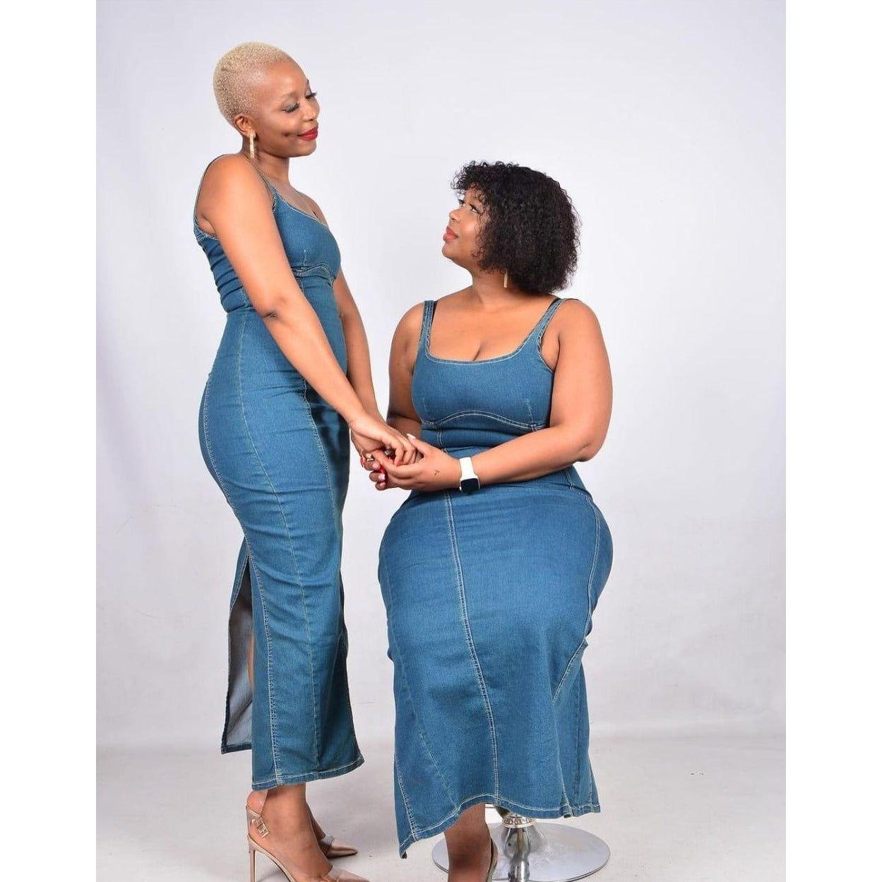 Sleeveless Denim Dress