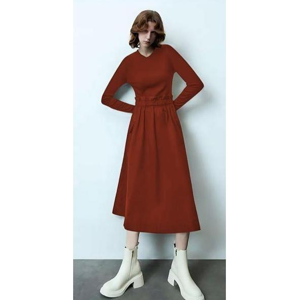 Vintage Round Neck Dress