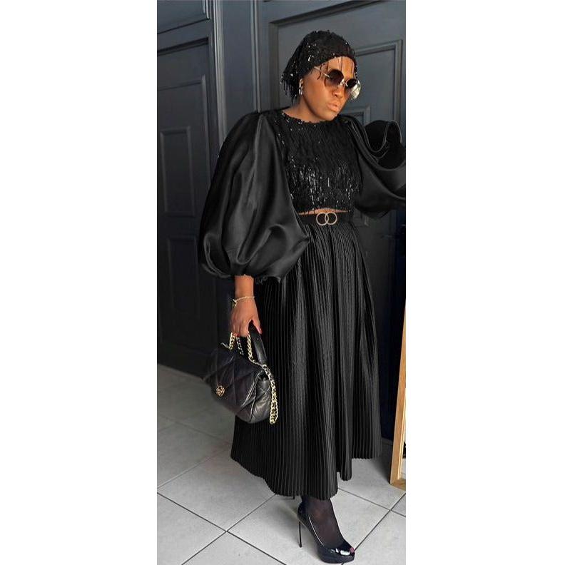 Glitter Long Sleeve Dress