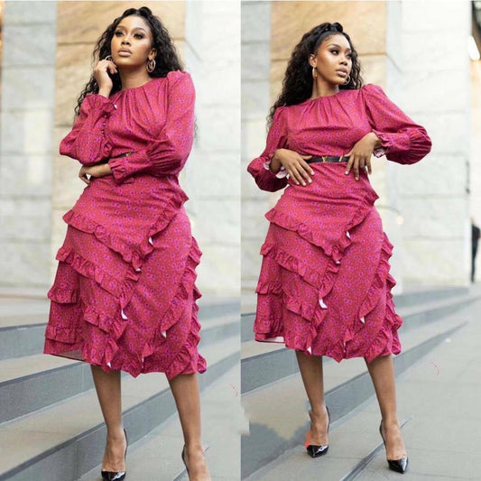 Long Sleeve Polka Dot Vintage Dress