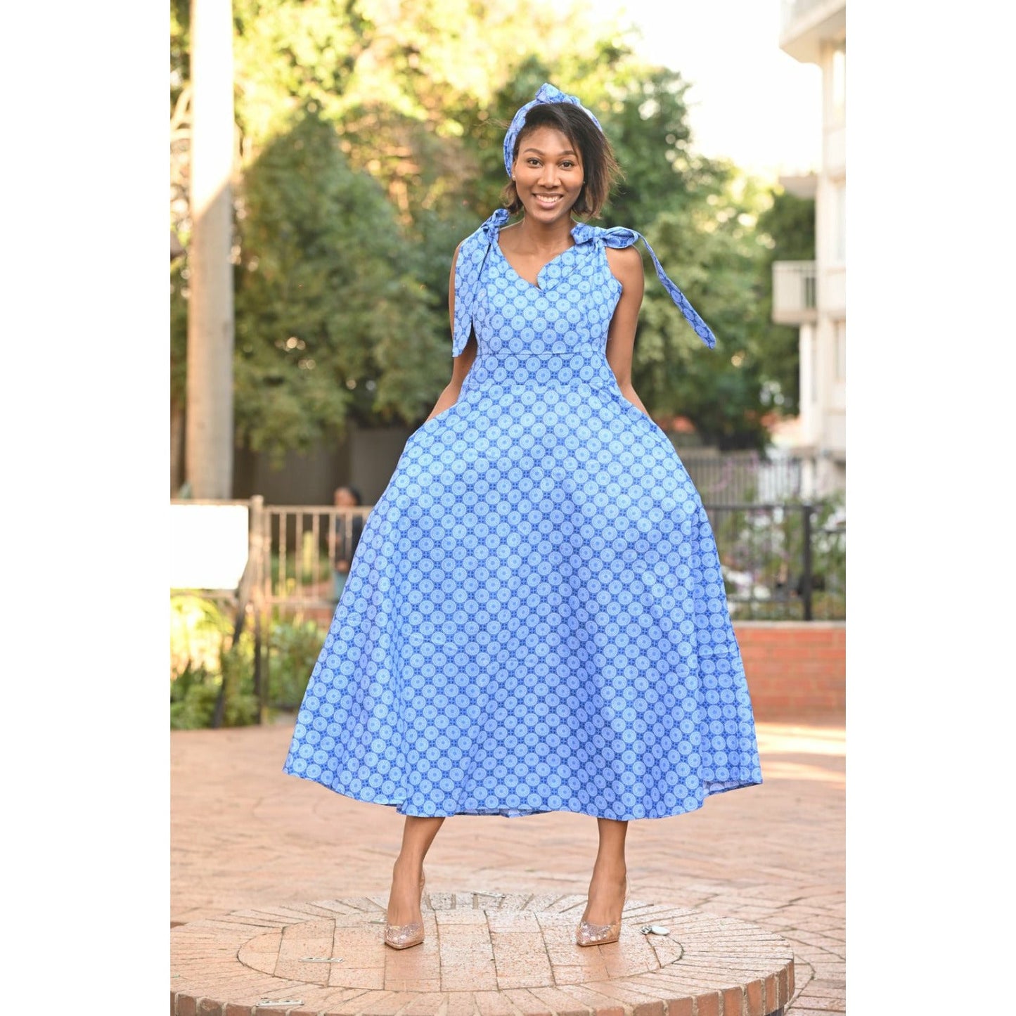 Sleeveless Ankara Dress