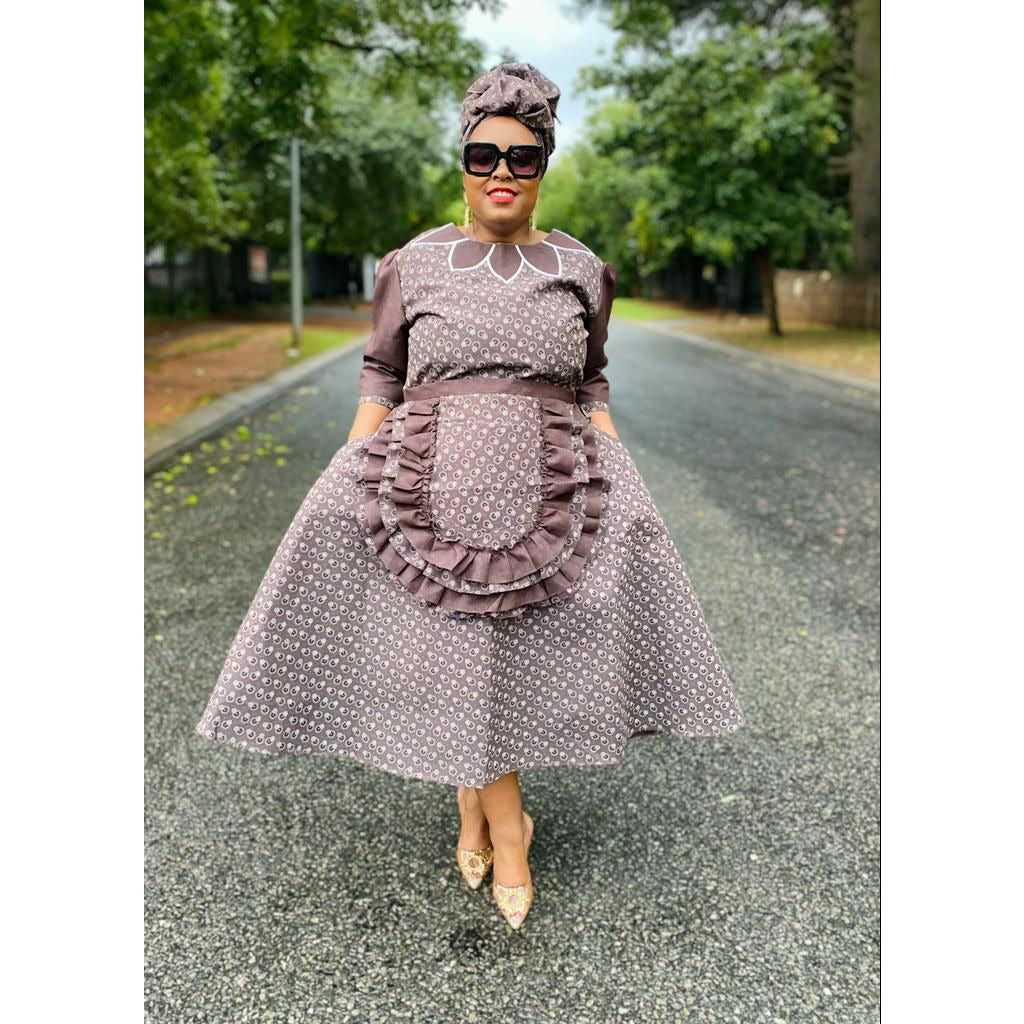 Long sleeve Ankara Dress