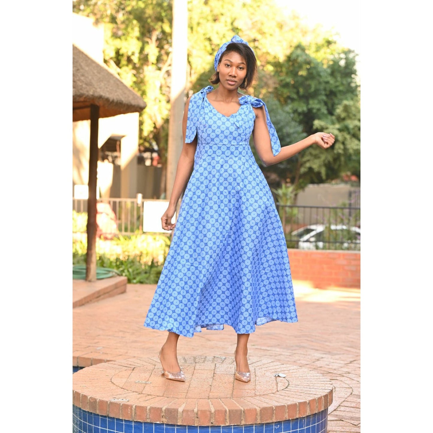 Sleeveless Ankara Dress