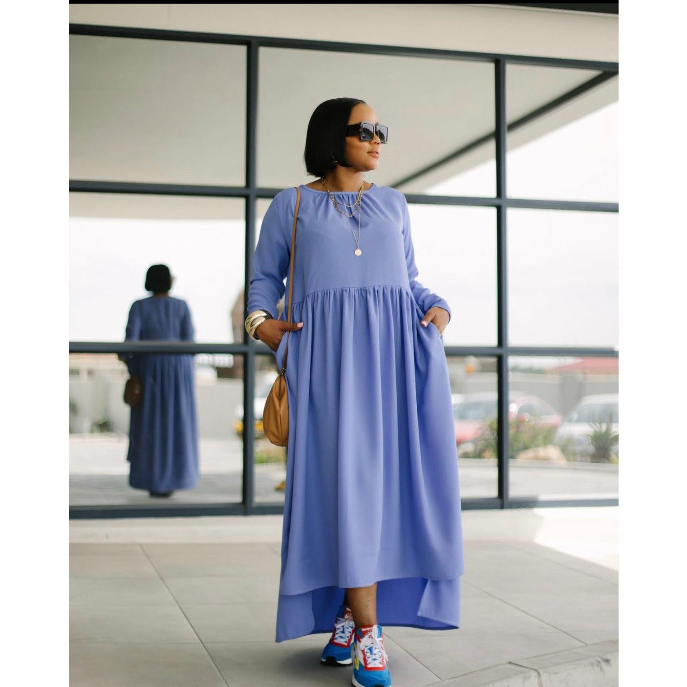 Long Sleeve Bubble Vintage Dress.