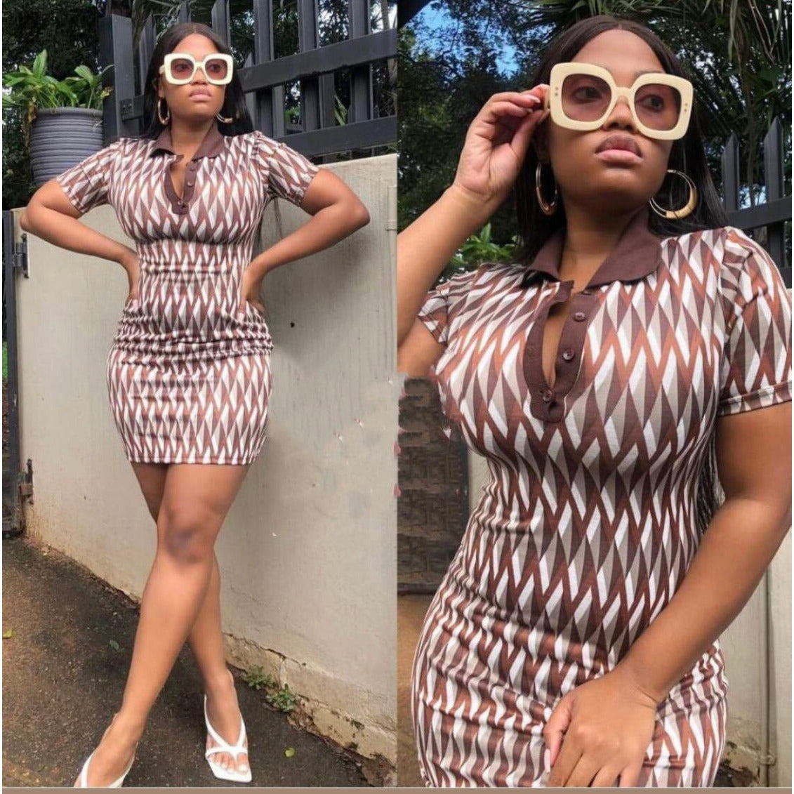 Print Midi Golf Dress