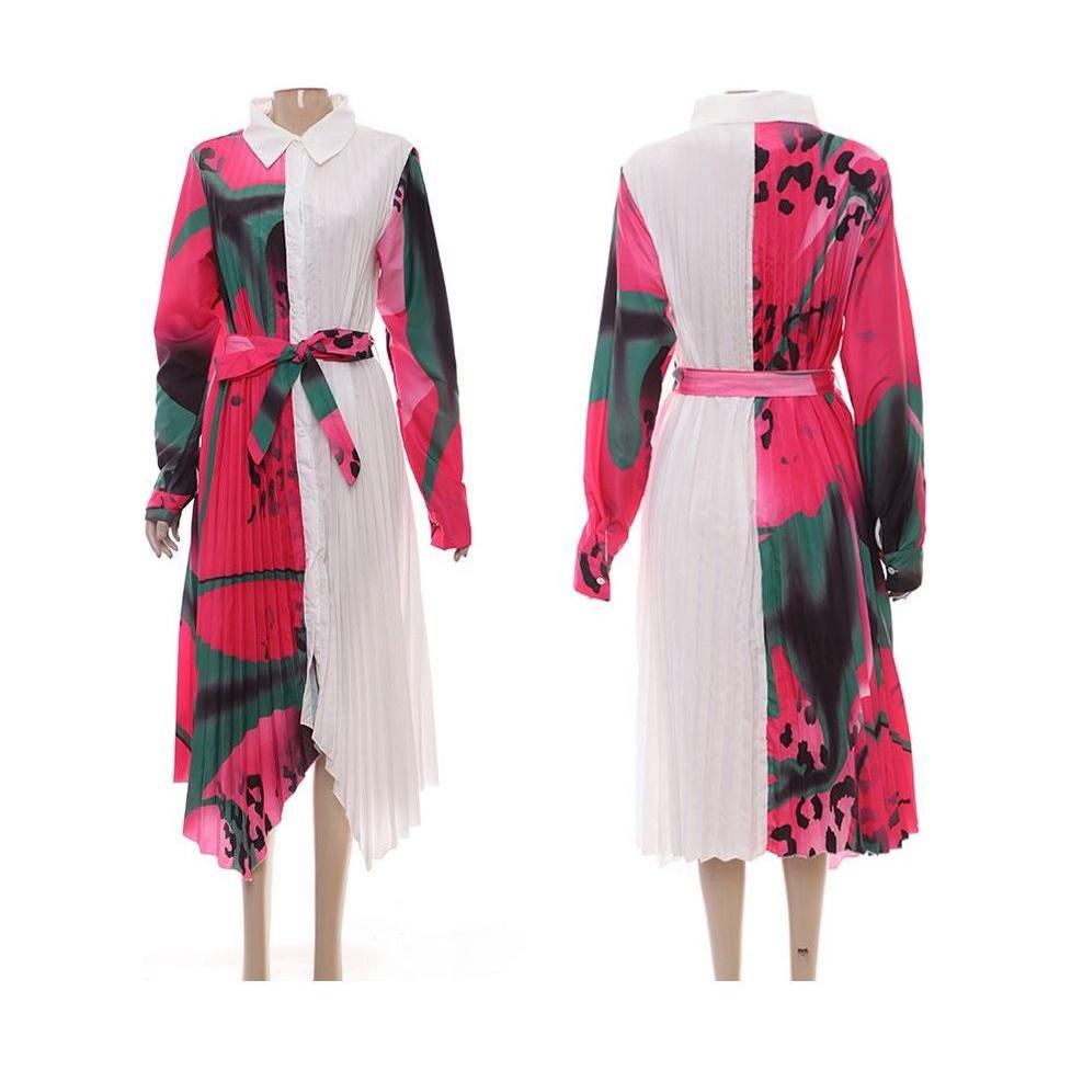 Floral Print Vintage Fashion Dress