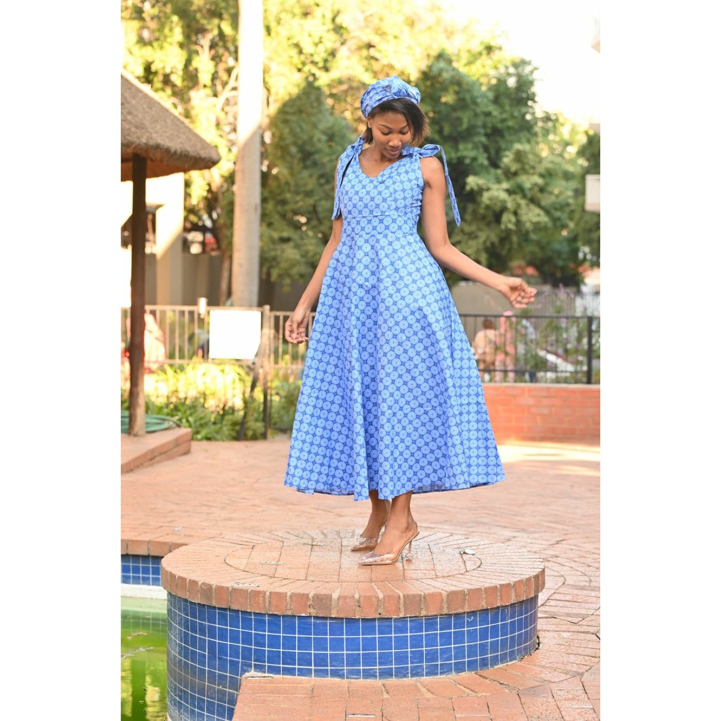 Sleeveless Ankara Dress