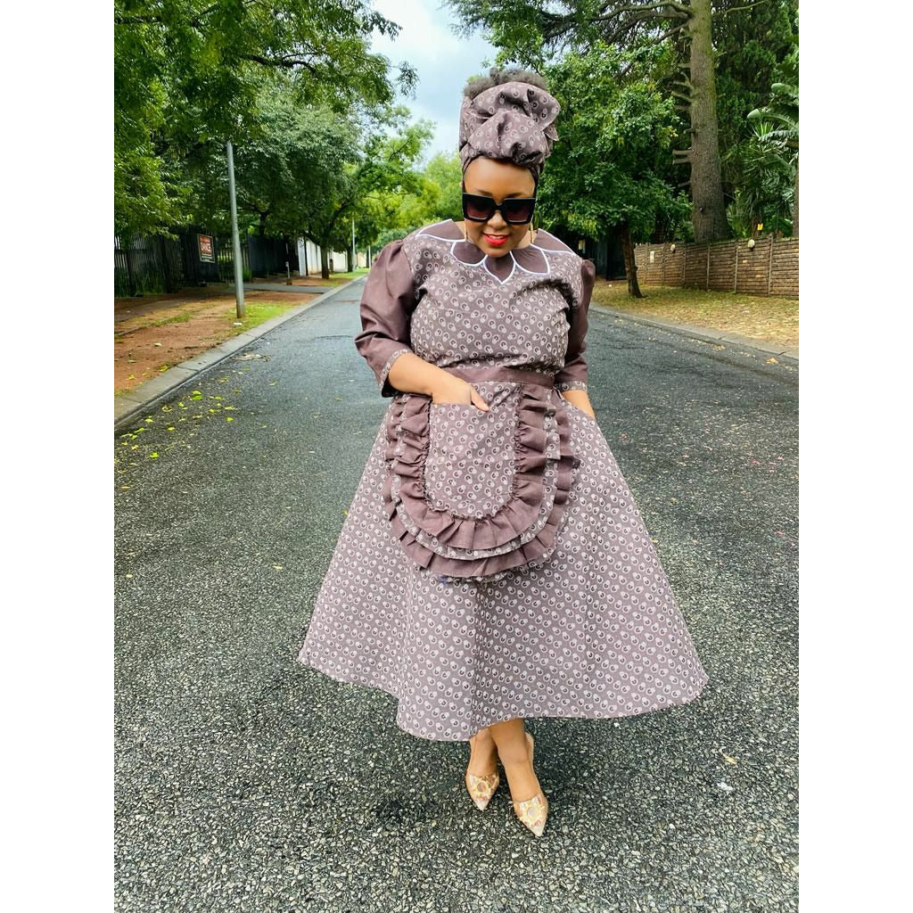 Long sleeve Ankara Dress