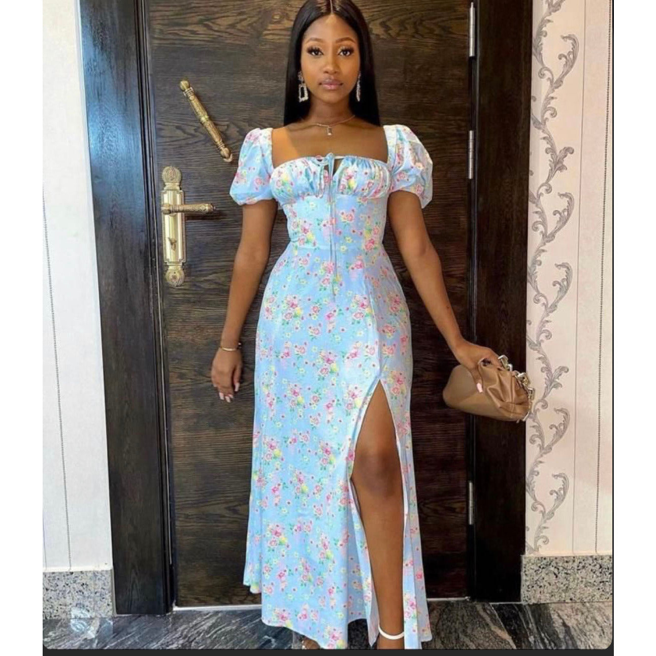 Off Shoulder Floral Dress