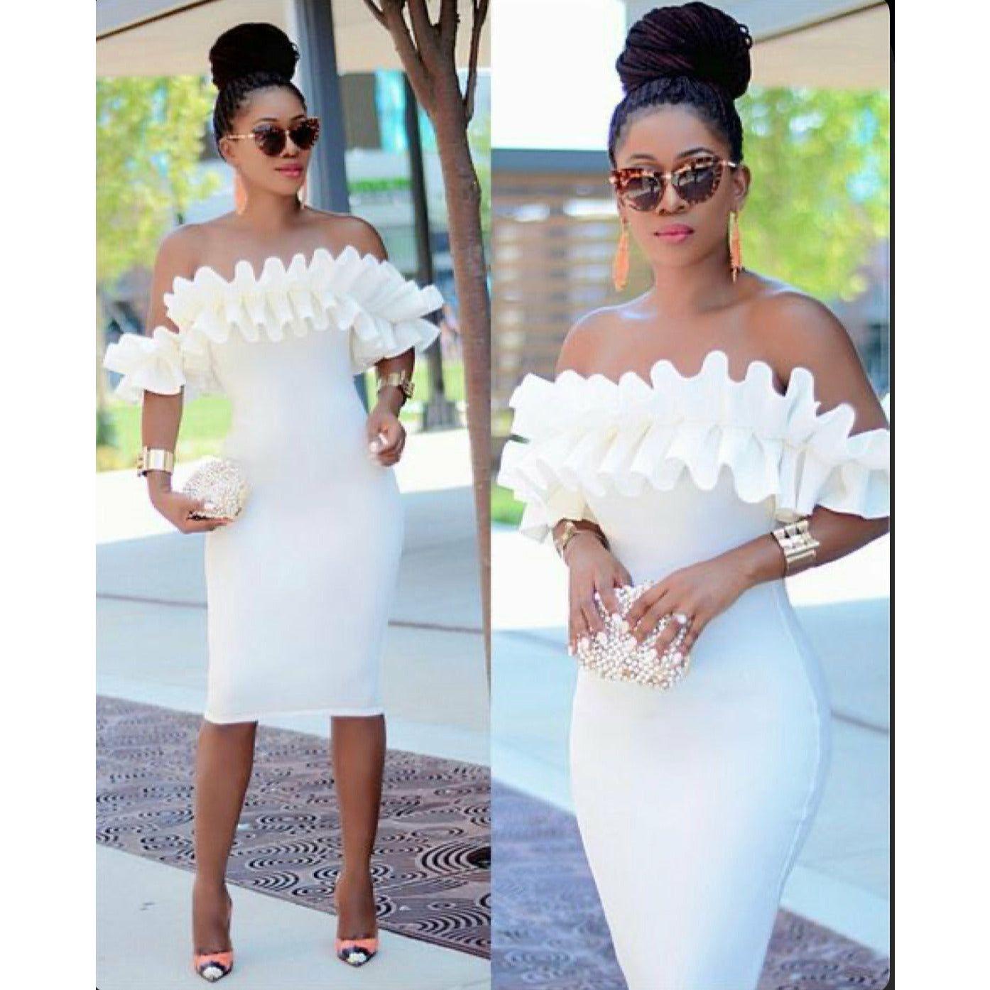 Sexy Ruffled Bodycon Dress