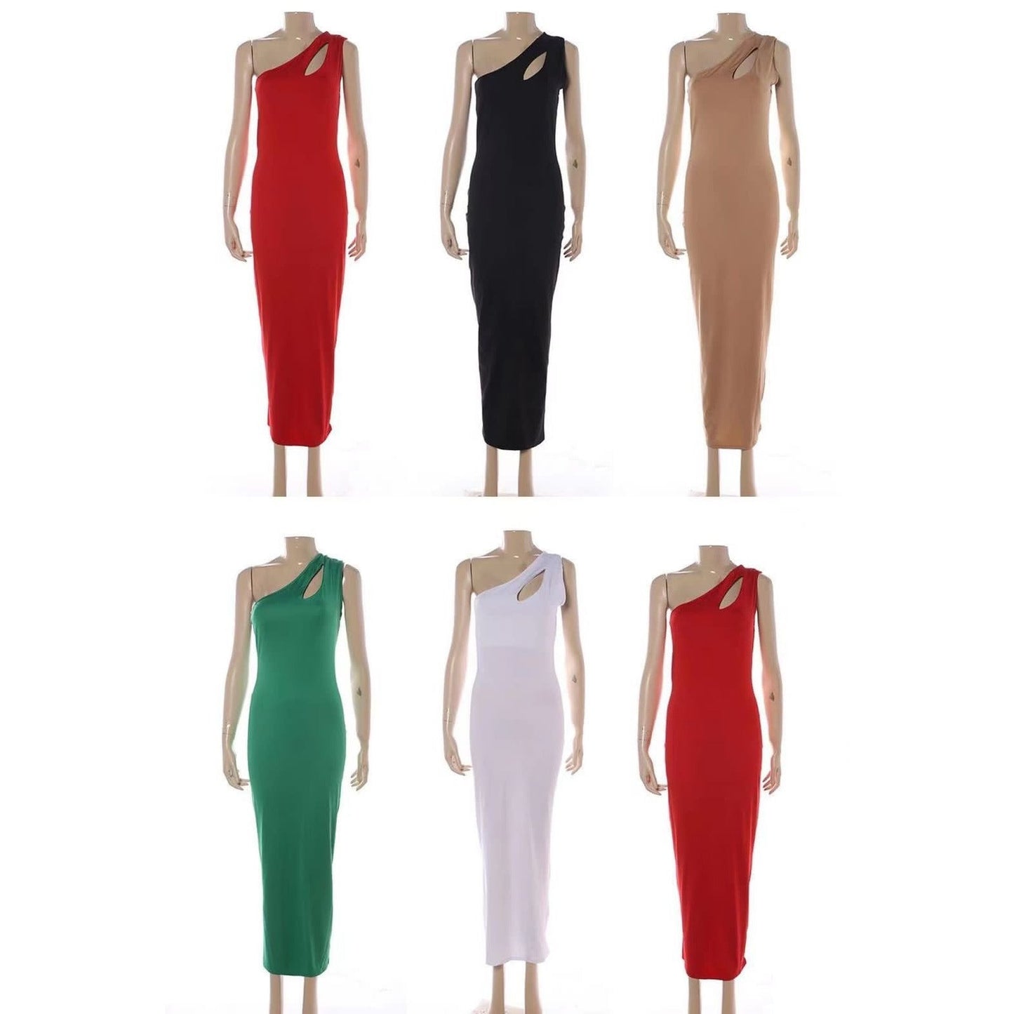 Cut Out Sexy One Shoulder Dress