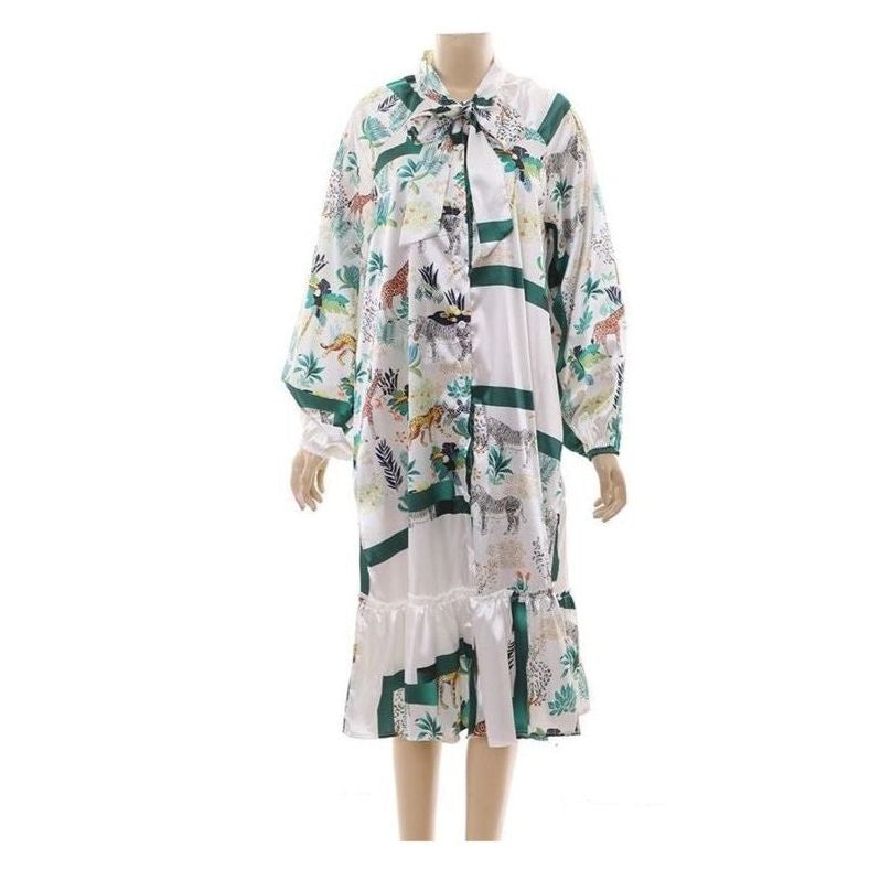 Floral Print Vintage Shirt Dress