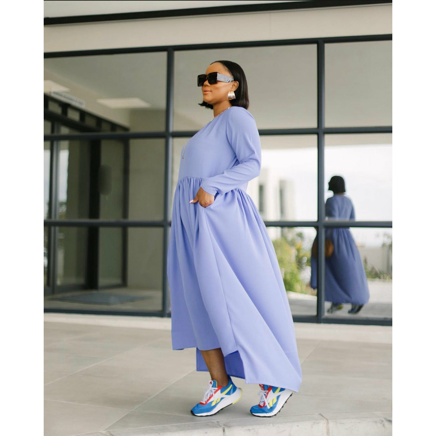 Long Sleeve Bubble Vintage Dress.