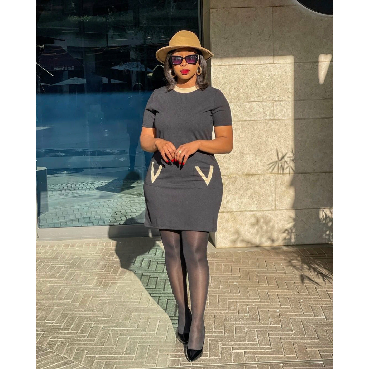 Round Neck Mini Dress