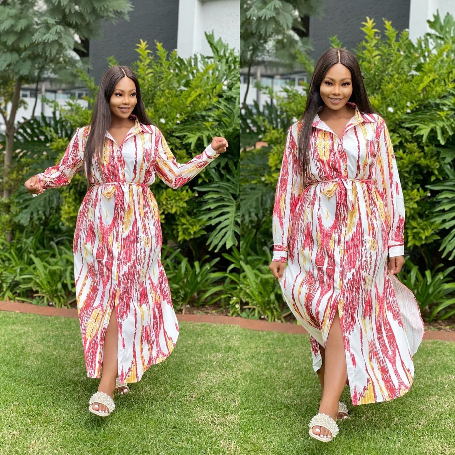 Print Summer Shirt Dress