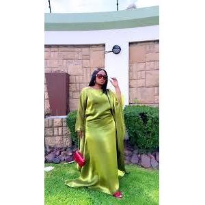 Long sleeve kaftan Satin Robe.