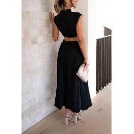 Sleeveless Swing Maxi Tank Dress.