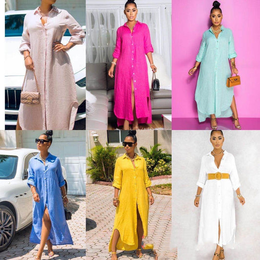 Lexi Button Up Shirt Dress 