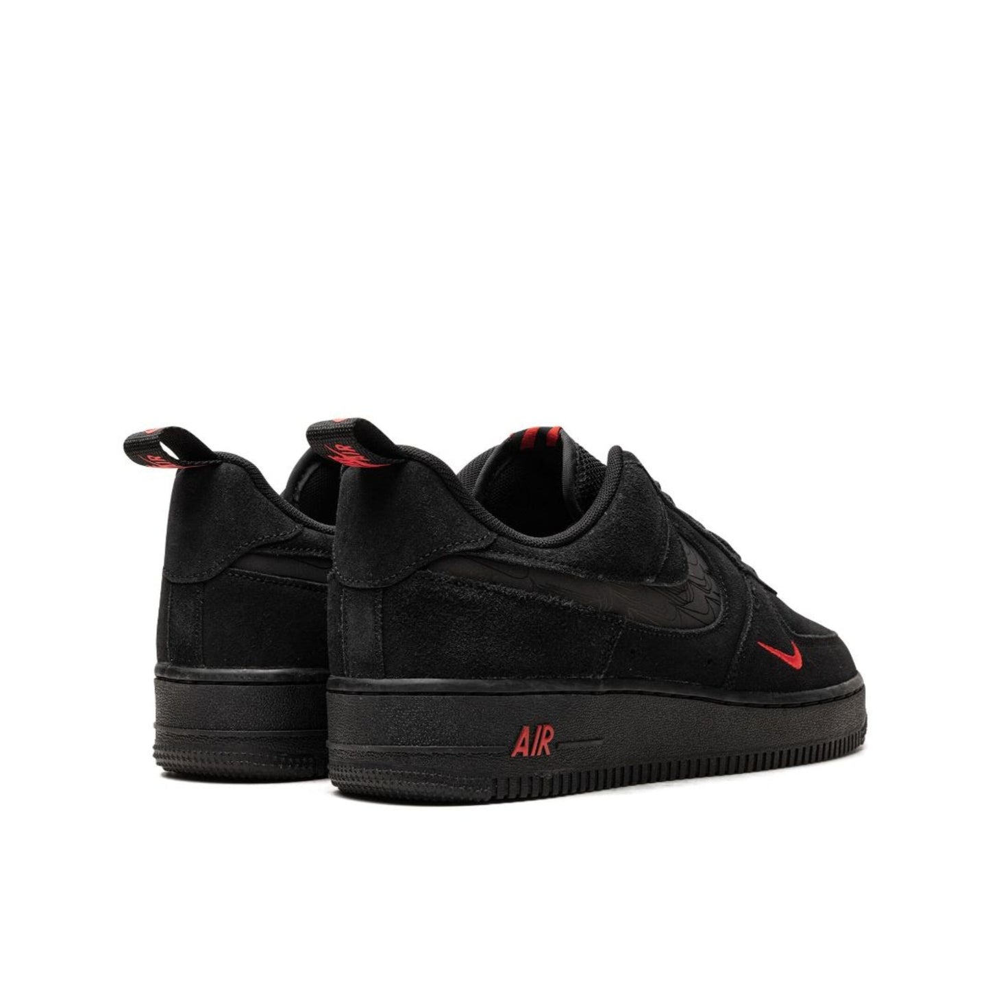 NIKE AIR FORCE 1 '07 LV8 BLACK / BLACK - LIGHT CRIMSON