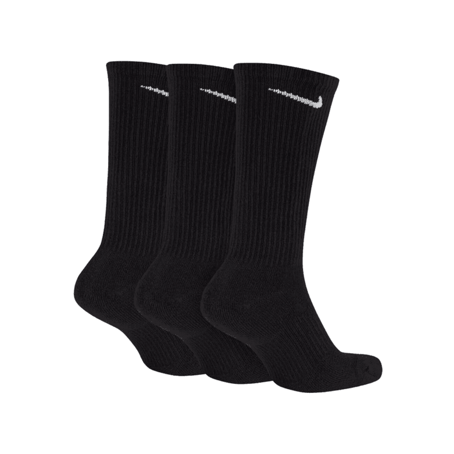 NIKE CUSHIONED CREW SOCKS X3 BLACK