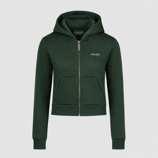 AMX Forest Women’s Cropped Zip Hoodie