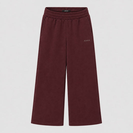 AMX Oxblood Wide-Leg Pants