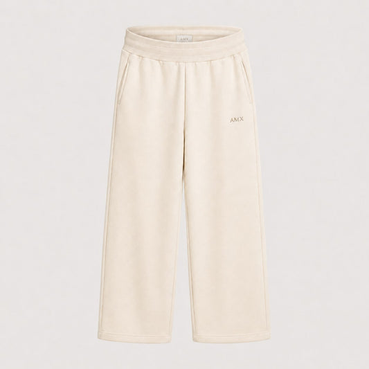 AMX Ivory Wide-Leg Pants