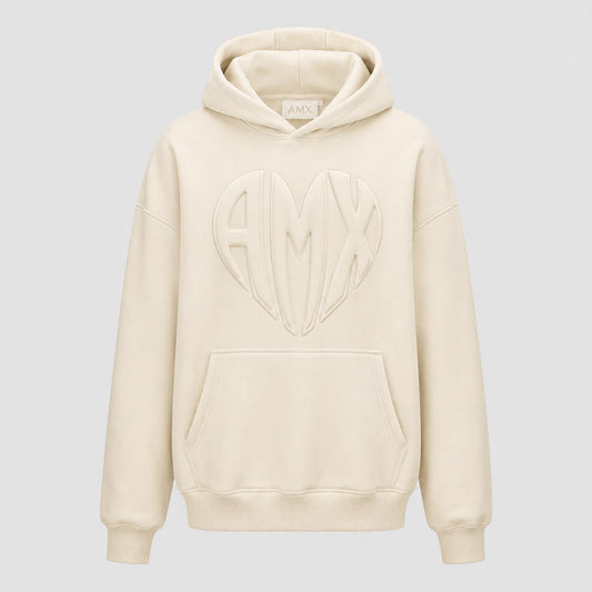 AMX Ivory Heartline Hoodie