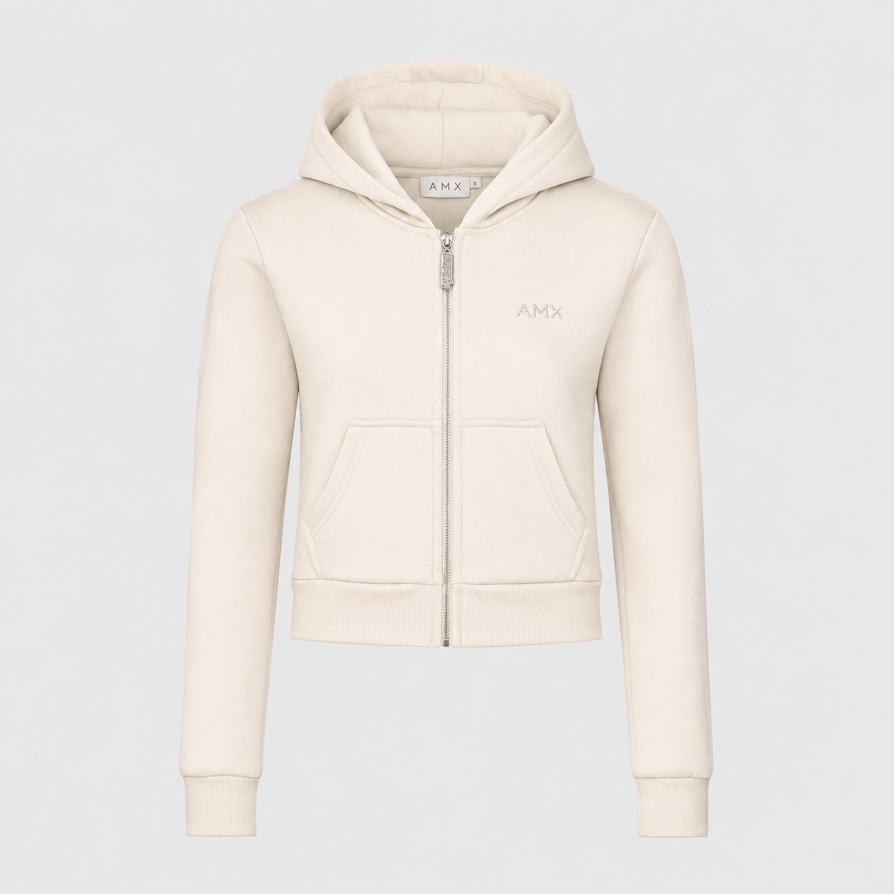 AMX Ivory Women’s Cropped Zip Hoodie