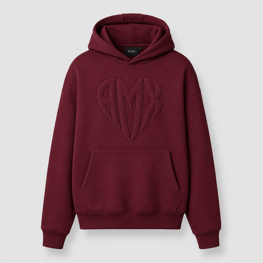 AMX Oxblood Heartline Hoodie