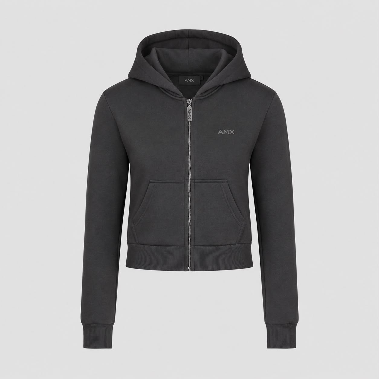 AMX Graphite Women’s Cropped Zip Hoodie