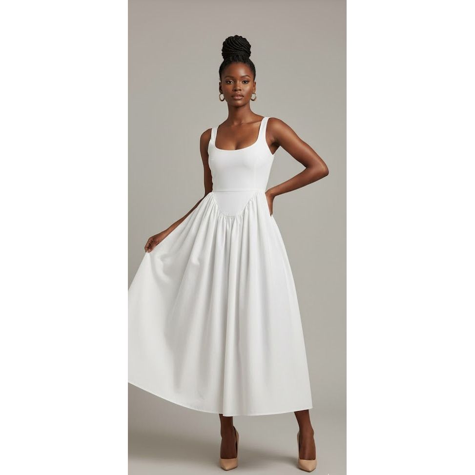 Elegant Sleeveless Flare Maxi Dress