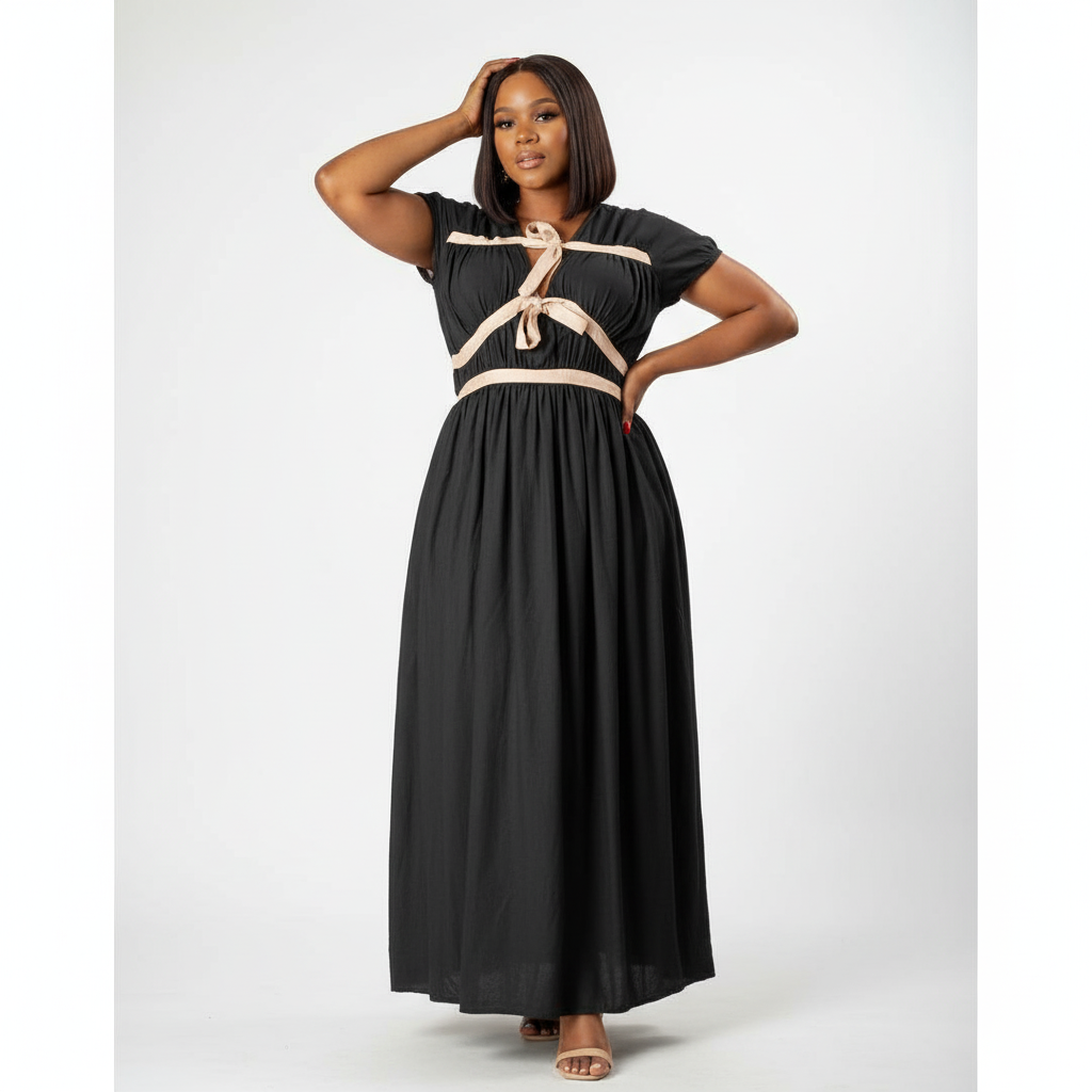 Short Sleeve Maxi Summer Dress