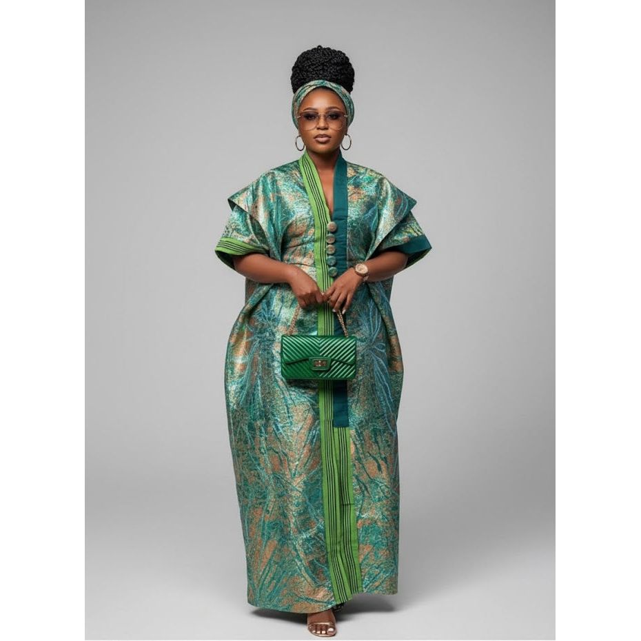 Plus Size African Dashiki Wide Cultural Maxi Dress
