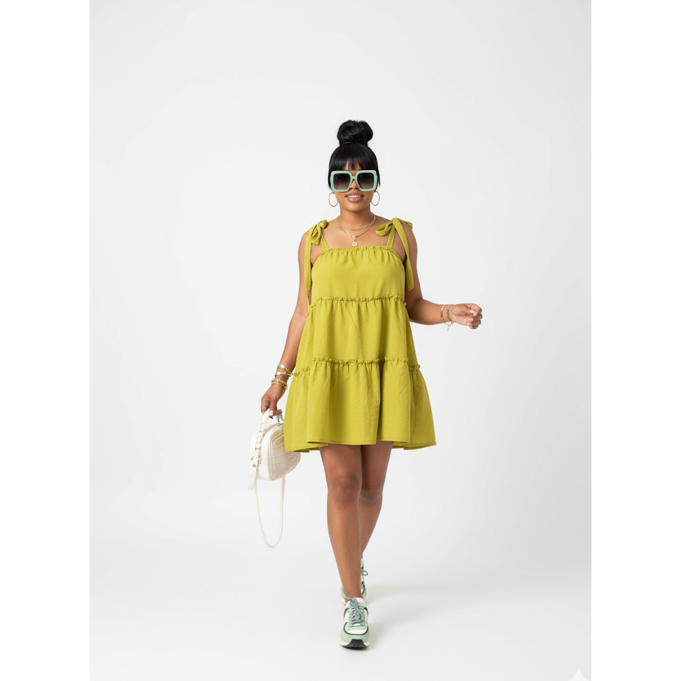 Ruffle Hem Cami Dress Backless Spaghetti Dress.