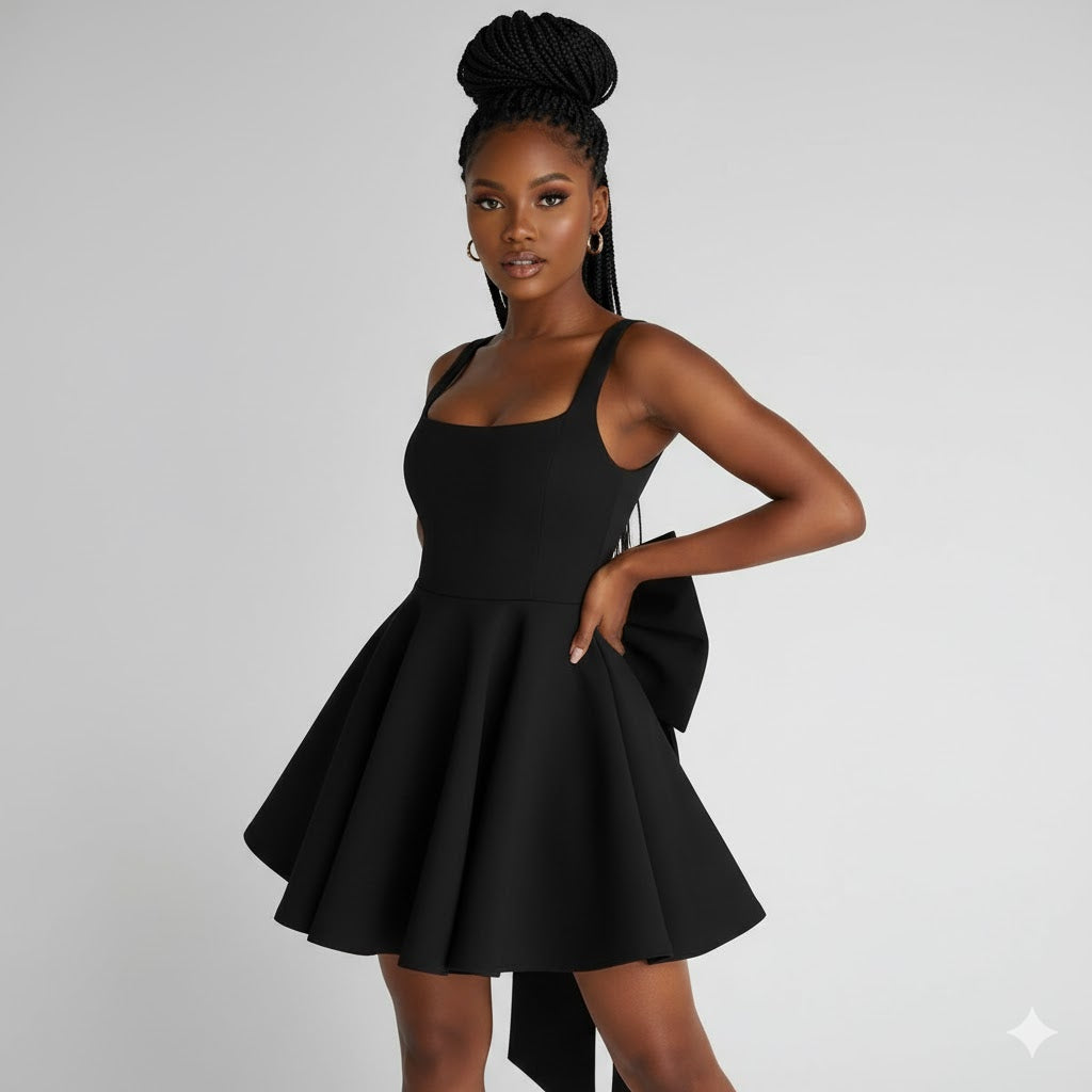 Backless Big Boobs Birthday Mini Dress